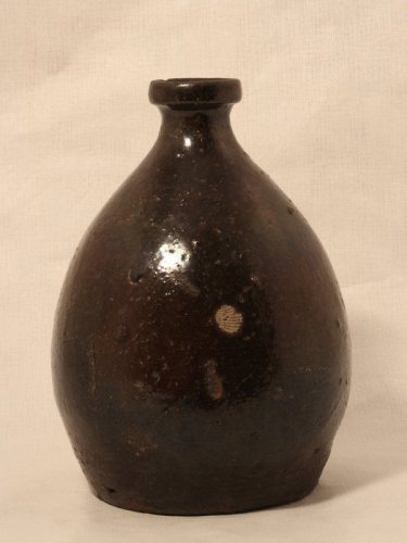 Japanese Edo 17-18thc Bizen glazed Saki jar