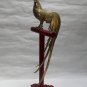 Japanese Meiji Gilt Bronze Rooster Okimono on Stand
