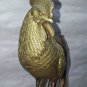 Japanese Meiji Gilt Bronze Rooster Okimono on Stand