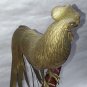 Japanese Meiji Gilt Bronze Rooster Okimono on Stand