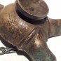 Roman style Bronze oil lamp with chain