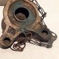 Roman style Bronze oil lamp with chain