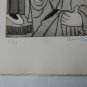 Ben Zion " The Life of A Prophet" Etching VII " Facing The Priest"