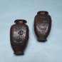 Pair of Taisho Copper Clad metal vases