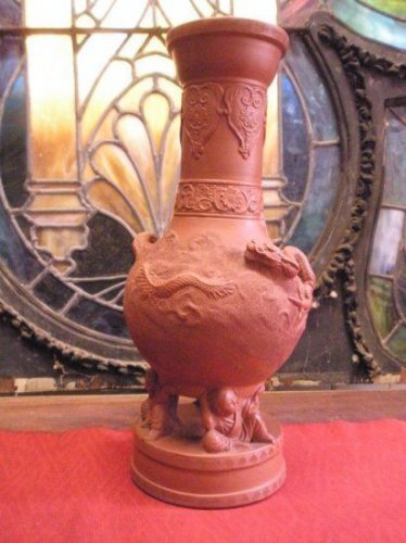 Antique  yixing ceramic molded vase
