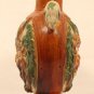 Antique Chinese Tang Dynasty style sancai glazed flask with rabbits