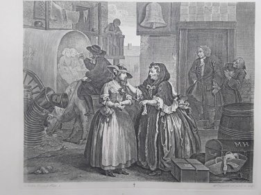 "William Hogarth" A Harlot Progress suite 6 pieces Heath ed