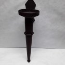 Vintage wood and Iron Gothic pillar candle wall sconce