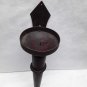 Vintage wood and Iron Gothic pillar candle wall sconce