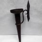 Vintage wood and Iron Gothic pillar candle wall sconce