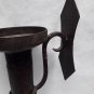 Vintage wood and Iron Gothic pillar candle wall sconce