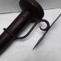 Vintage wood and Iron Gothic pillar candle wall sconce
