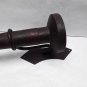 Vintage wood and Iron Gothic pillar candle wall sconce