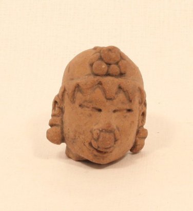 Jama-Coaque Pre Columbian terracotta head