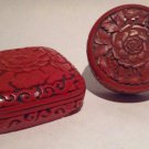 2 Chinese Cinnabar Covered Boxes