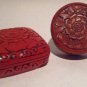 2 Chinese Cinnabar Covered Boxes