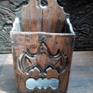 Chinese antique Wood handing chop stick holder with a Bat