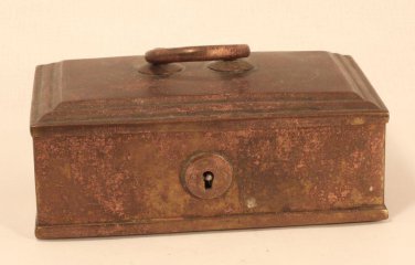 Antique British Colonial Betel nut Brass Box with compartment