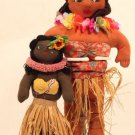 Pair of Vintage Hawaiiana Cloth Hula Dolls C 1940s