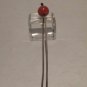 Japanese Sterling silver and Coral Colored Bead Hair Pin
