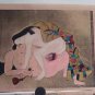 Japanese shunga group with watercolor and gold silver details #3