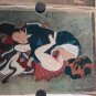 Japanese shunga group with watercolor and gold silver details #3