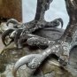 Japanese Meiji Bronze okimono Hawk on Rockery base signed
