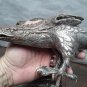Japanese Meiji Bronze okimono Hawk on Rockery base signed