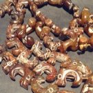 Hongshan  style Jade-Carnelian C Shaped Dragon Bead Necklace