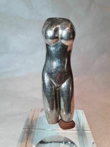 Alexander Ney Russian American sculptor "Silver standing Nude"