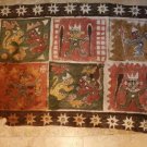 Chimu painted Textile with Monkeys Jaguars birds and Warriors