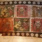 Chimu painted Textile with Monkeys Jaguars birds and Warriors
