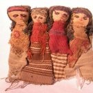 4 figure group of Peruvian Pre Columbian Textile dolls
