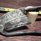 Indian steel and silver inlay Betel nut cutters one signed