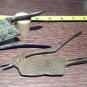 Indian steel and silver inlay Betel nut cutters one signed