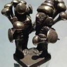 Ancient Moche solid cast silver Tumi Sceptre c 300 AD with Warriors