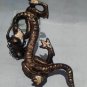 Chinese cast pewter and gilt dragon Scholars paper weight