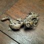 Chinese cast pewter and gilt dragon Scholars paper weight