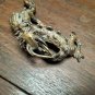 Chinese cast pewter and gilt dragon Scholars paper weight