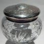 Sterling Silver & Cut Crystal Humidor stash dresser Jar