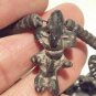 Pre columbian style Black Pottery Necklace with figures
