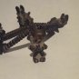 Pre columbian style Black Pottery Necklace with figures