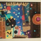 Russian Soviet mixed media paint and paper collage