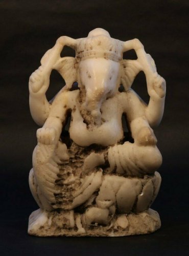 Indian Hindu marble Ganesha sculpture