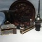 Assorted lot Japanese bronze Chinese Iron Tiffany marked clip