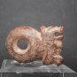 Hongshan Orange brown Jade Toggle or figure of a Tiger Bi