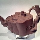 Vintage Chinese Yixing teapot in the shape of a bamboo root