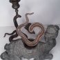 Austrian Mideastern Camel Censor and Cobra Candlesticks as is