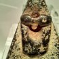 Hongshan Nephrite Alien Head Toggle Pendant with Tremolite