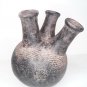 19-20thc Uganda triple spout Ganda magic drinking pot